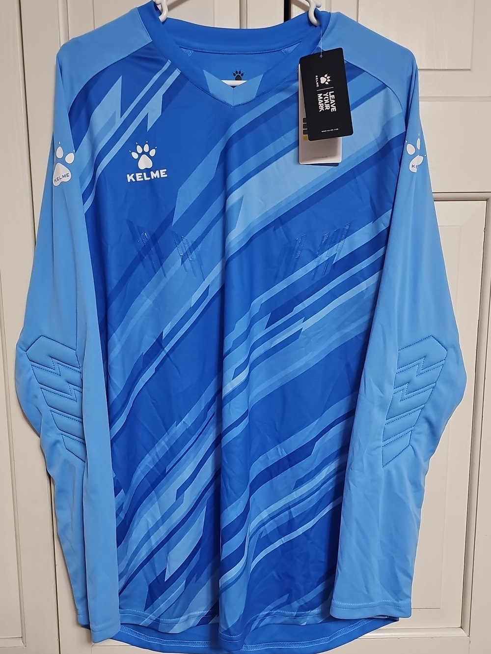 Men's Long Sleeve Blue Performance Soccer Jersey